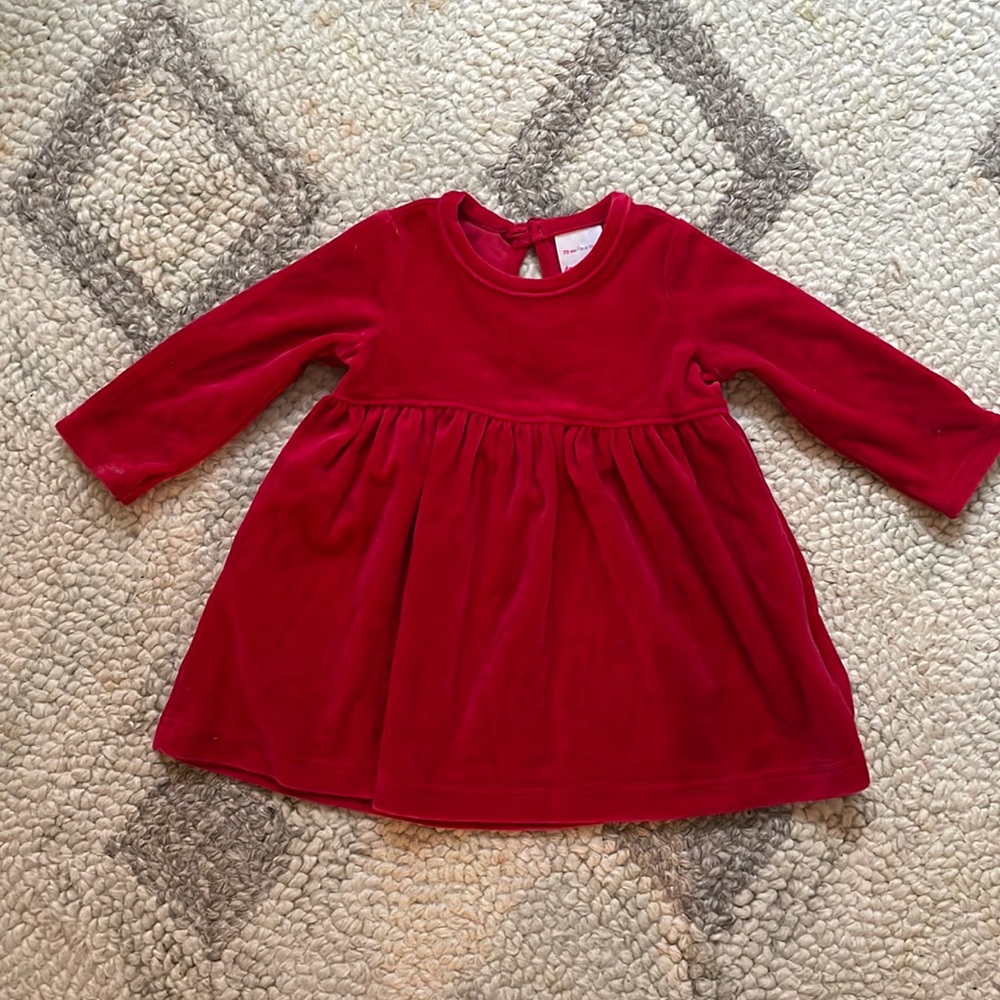 Hanna Andersson Red Velvet Dress size 6-12 mos